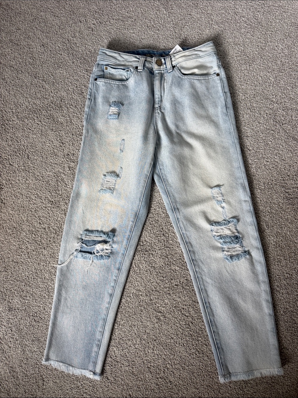 Michael Kors Light Wash Ripped Boyfriend Jeans